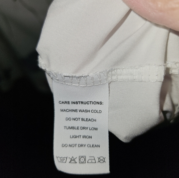 Adhdyuud Sz XXL White Floral Print/Lace Sleeves/Trim Blouse - Picture 2 of 4